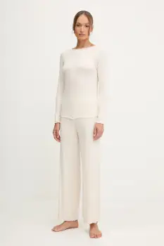 United Colors of Benetton pijama culoarea bej, 3P2Y3P03Y imagine