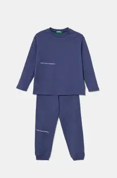 United Colors of Benetton pijama culoarea bleumarin, 30960P08D imagine