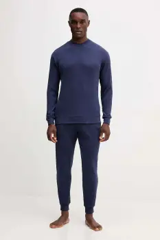 United Colors of Benetton pijama culoarea bleumarin, melanj, 3PCF4P02X imagine