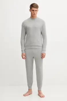 United Colors of Benetton pijama culoarea gri, melanj, 3PCF4P02X imagine