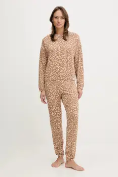 United Colors of Benetton pijama culoarea maro, 32QH3P04E imagine