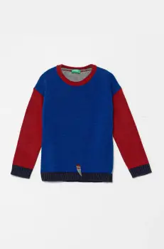 United Colors of Benetton pulover copii culoarea albastru marin, 1170H102U imagine
