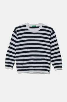 United Colors of Benetton pulover copii culoarea albastru marin, light, 1036H102L imagine