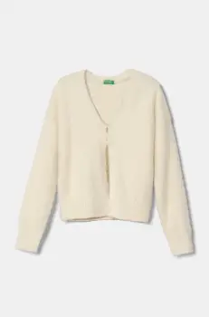 United Colors of Benetton pulover copii culoarea bej, 19BAC601L imagine