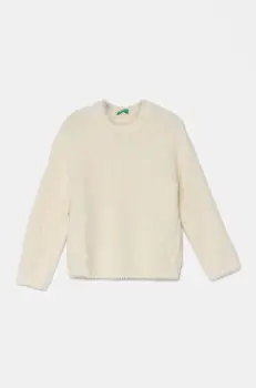 United Colors of Benetton pulover copii culoarea bej, 19BAG100Q imagine