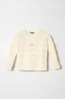 United Colors of Benetton pulover copii culoarea bej, light imagine