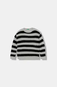 United Colors of Benetton pulover copii culoarea gri, 1Z8SQ108Z imagine