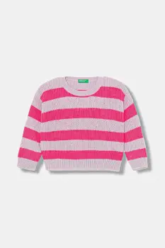 United Colors of Benetton pulover copii culoarea violet, 1Z8SH102W imagine