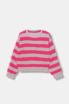 United Colors of Benetton pulover copii culoarea violet, 1Z8SQ108X imagine