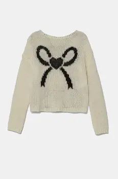 United Colors of Benetton pulover culoarea bej, 118YQ107T imagine