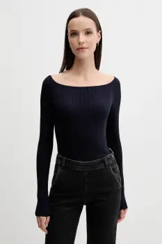 United Colors of Benetton pulover culoarea bleumarin, light, 16UYD10E7 imagine