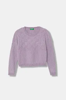 United Colors of Benetton pulover culoarea violet, 16CLG1010 imagine