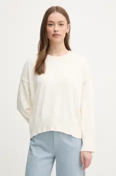 United Colors of Benetton pulover de bumbac culoarea bej, light, 1294D10DP imagine