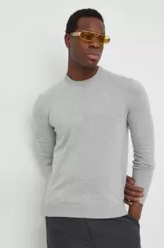 United Colors of Benetton pulover de bumbac culoarea gri, light imagine