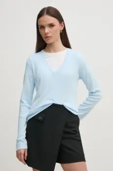 United Colors of Benetton pulover de bumbac culoarea roz, light, 1091D4625 imagine