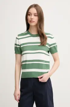 United Colors of Benetton pulover de bumbac femei, culoarea verde, light, 1294E10D0 imagine