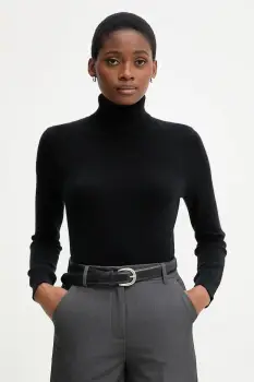 United Colors of Benetton pulover de casmir culoarea bej, light, cu guler, 1033D202D imagine