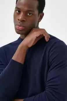 United Colors of Benetton pulover de lana barbati, culoarea albastru marin, light imagine