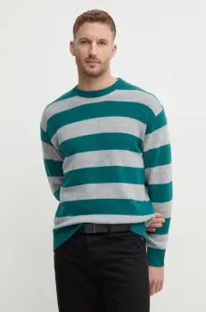 United Colors of Benetton pulover de lana barbati, culoarea gri, light, 18AYK107Y imagine