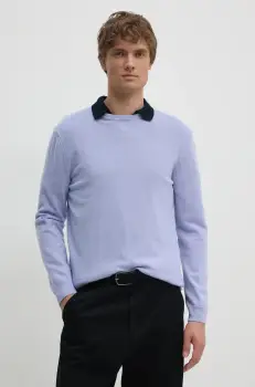 United Colors of Benetton pulover de lana barbati, culoarea violet, light, 1002U1G34 imagine