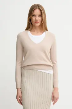 United Colors of Benetton pulover de lana culoarea bej, light, 1002D401Y imagine