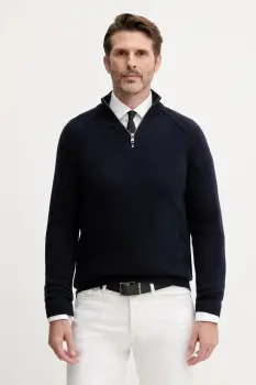 United Colors of Benetton pulover de lana culoarea bleumarin, cu turtleneck, 1006U202B imagine