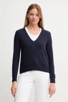 United Colors of Benetton pulover de lana culoarea bleumarin, light, 1002D401Y imagine