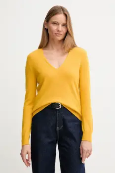 United Colors of Benetton pulover de lana culoarea galben, light, 1002D401Y imagine