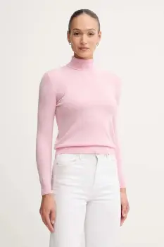 United Colors of Benetton pulover de lana culoarea gri, cu guler, 1002D2348 imagine