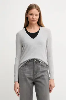 United Colors of Benetton pulover de lana culoarea gri, light, 1002D401Y imagine