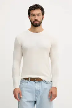 United Colors of Benetton pulover de lana culoarea maro, light, 1002U1G34 imagine