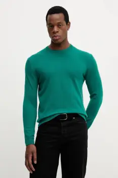 United Colors of Benetton pulover de lana culoarea maro, light, 1002U1G34 imagine