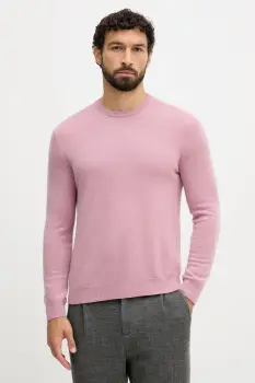 United Colors of Benetton pulover de lana culoarea maro, light, 1002U1G34 imagine