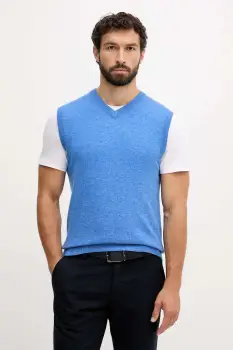 United Colors of Benetton pulover de lana culoarea maro, light, 1002U1G34 imagine