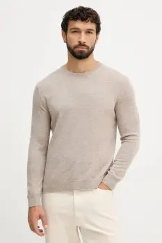 United Colors of Benetton pulover de lana culoarea maro, light, 1002U1G34 imagine