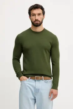 United Colors of Benetton pulover de lana culoarea maro, light, 1002U1G34 imagine