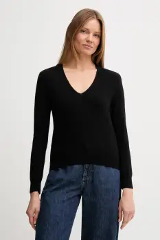 United Colors of Benetton pulover de lana culoarea negru, light, 1002D401Y imagine