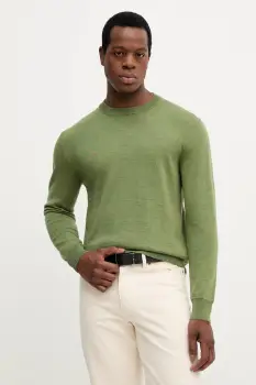 United Colors of Benetton pulover de lana culoarea verde, 111ZU10AB imagine