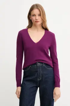 United Colors of Benetton pulover de lana culoarea violet, light, 1002D401Y imagine