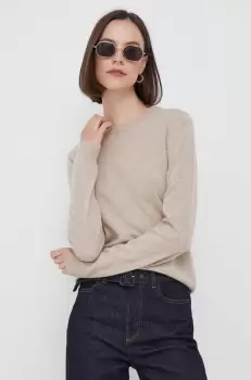 United Colors of Benetton pulover de lana femei, culoarea bej, light imagine