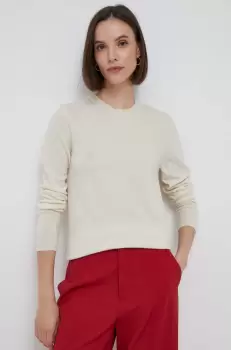 United Colors of Benetton pulover de lana femei, culoarea bej, light imagine