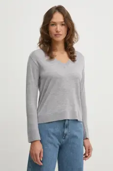 United Colors of Benetton pulover de lana femei, culoarea gri, light, 11AHD402M imagine