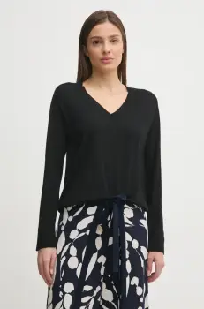 United Colors of Benetton pulover de lana femei, culoarea negru, light, 11AHD402M imagine