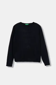 United Colors of Benetton pulover de lana pentru copii culoarea bleumarin, light, 106WC108R imagine