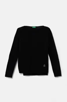 United Colors of Benetton pulover de lana pentru copii culoarea negru, light, 1244C106X imagine