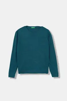 United Colors of Benetton pulover de lana pentru copii culoarea turcoaz, light, 106WC108R imagine