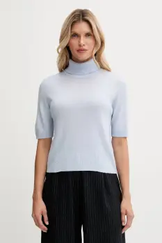 United Colors of Benetton pulover de lana pentru copii light, cu guler, 102HD203X imagine