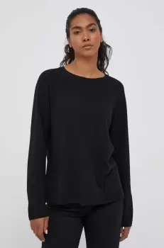 United Colors of Benetton pulover din amestec de casmir culoarea negru, light imagine