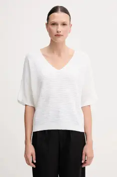 United Colors of Benetton pulover din amestec de in culoarea bej, light, 115GD10CS imagine