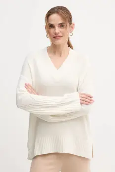 United Colors of Benetton pulover din amestec de lana culoarea bej, 1244D403A imagine